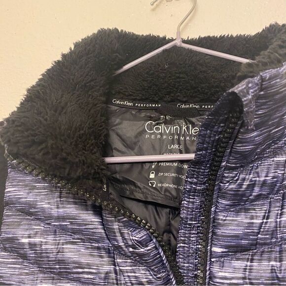 Calvin Klein performance premium down puffer blue vest jacket EUC Large - Picture 3 of 11